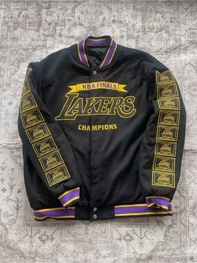 Los Angeles Lakers NBA Finals Champions Wool Reversible Jacket Embroidered